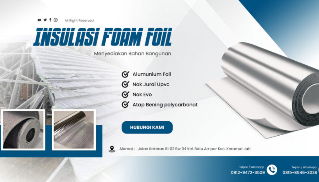 aluminium foam foil atap